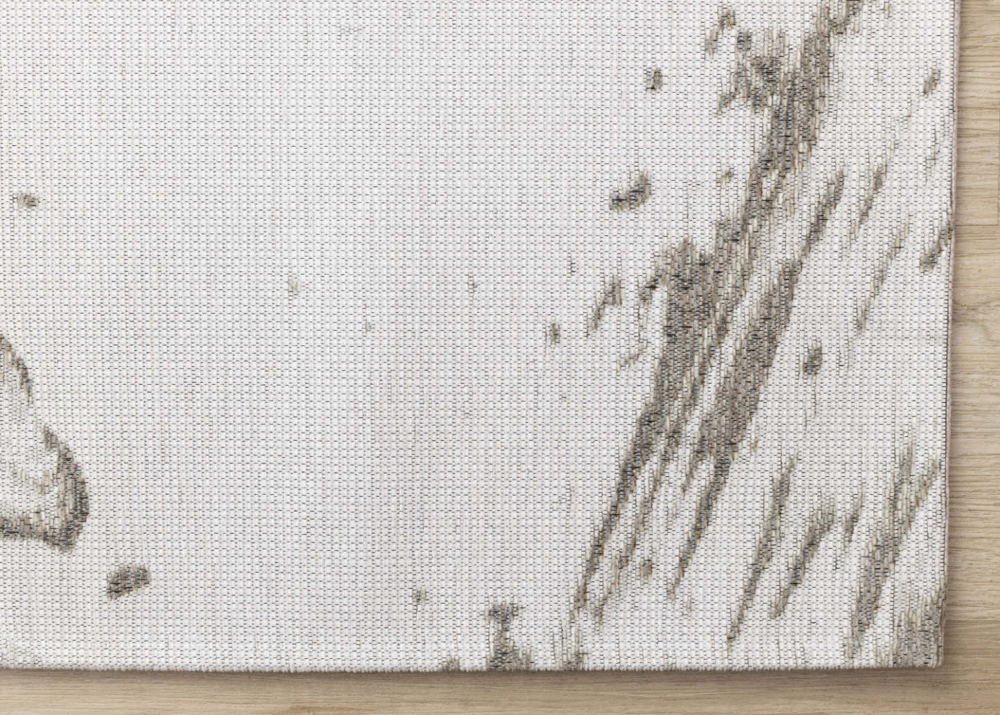 Kylie Soft Cream Taupe Brush Strokes Area Rug - 5'1 x 7'7|Carpette douce Kylie crème et taupe à motif de coups de pinceau - 5 pi 1 po x 7 pi 7 po