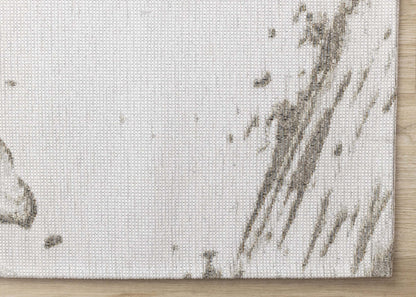 Kylie Soft Cream Taupe Brush Strokes Area Rug - 7'10 x 10'10|Carpette douce Kylie crème et taupe à motif de coups de pinceau - 7 pi 10 po x 10 pi 10 po