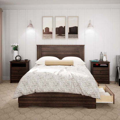 Queen Flat Panel Headboard - Espresso|Tête de lit à panneau plat pour grand lit - espresso