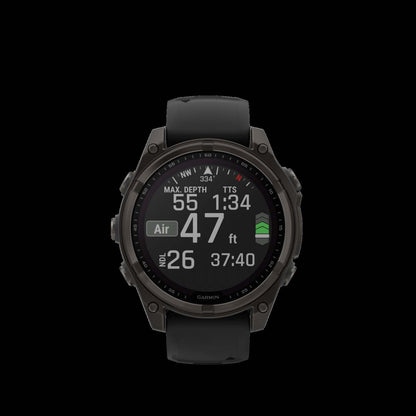Garmin Fēnix 8 Solar Sapphire Smartwatch 47mm - Gps, Boussole, Gyroscope Et Altimètre Barométrique | Montre Connectée Garmin Fēnix 8 Solar Sapphire 47mm - Gps, Boussole, Gyroscope Et Altimètre Barométrique