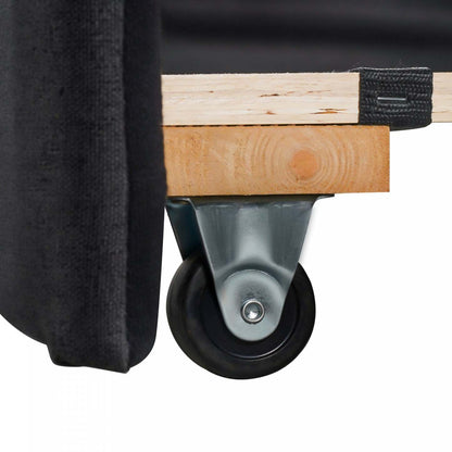 Lit de repos rembourré Phyllis avec lit gigogne, taille simple - Noir | Phyllis – Lit De Jour Rembourre Avec Lit Gigogne, Format Simple - Noir