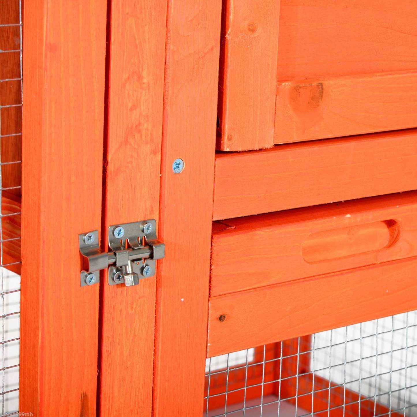 Pawhut 48" X 24 X 36 Deluxe Waterproof Rabbit Clapier En Bois Pour Lapin Cage Pour Petits Animaux Avec Ladd|Pawhut 121,9 X 61 X 91,4 Cm Clapier De Luxe représenté En Bois Pour Lapin Cage Pour Petits Animaux Avec