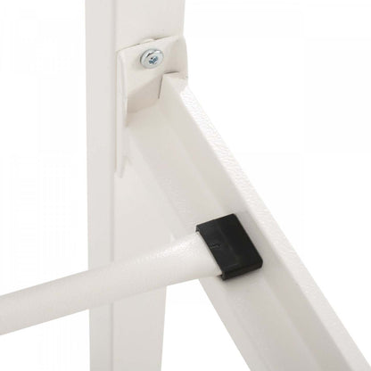 Cadre de lit Robert en métal avec tête et pied de lit au design circulaire, taille King, blanc | Robert Cadre de lit en métal avec tête et pied de lit au design circulaire, taille King, blanc