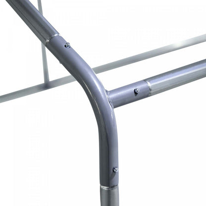 Pawhut Poulailler En Métal Pour 15 À 18 Poulets, Enclos À Poules D'extérieur Avec Couverture Pour Jardin