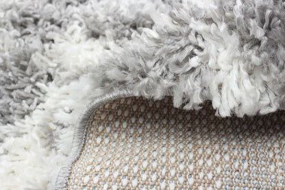 Helma Urban Cream, Dark Grey Shag 6'7 X 9'6 Area Rug|Carpette à poil long Helma Urban gris foncécrème 6 pi 7 po x 9 pi 6 po|D86FZMID