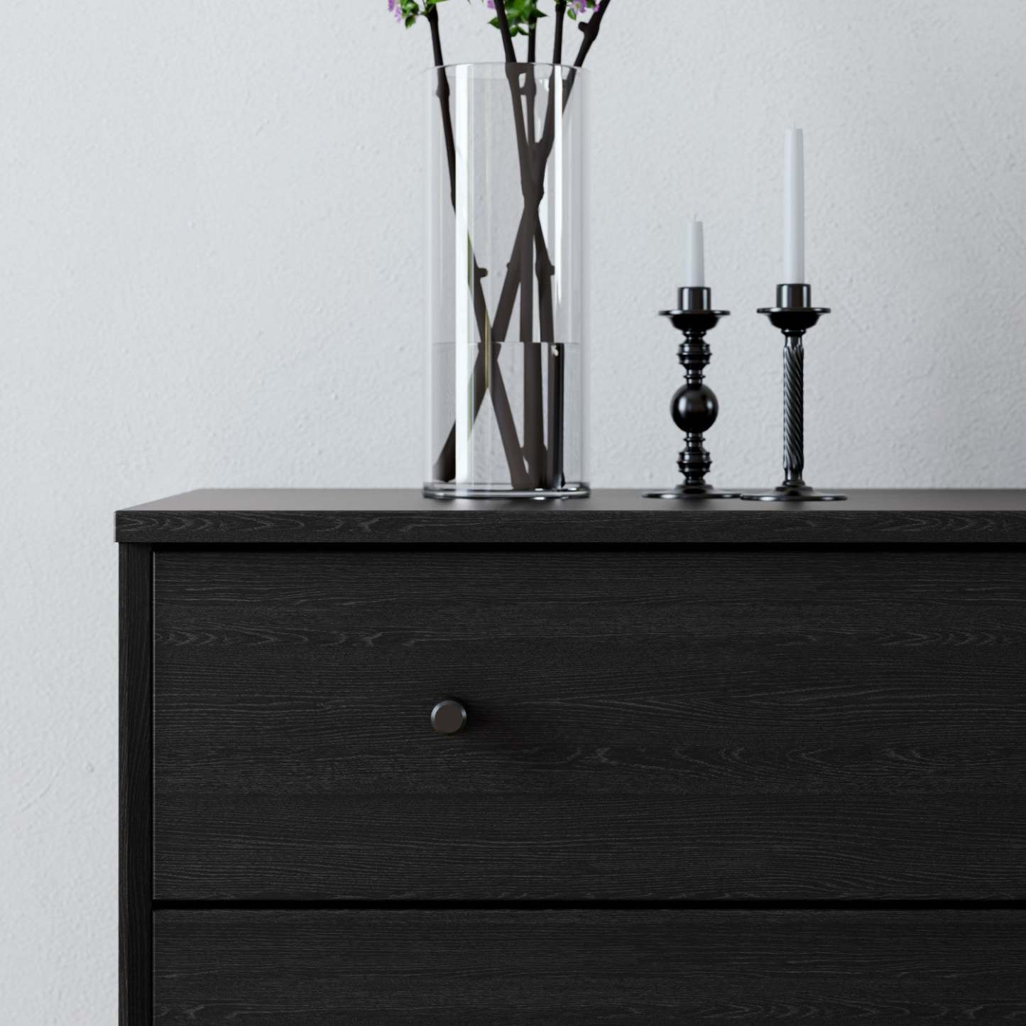 Prepac Finnley 3-Drawer Nightstand - Chêne noir|Table de nuit Finnley de Prepac à 3 tiroirs - chêne noir