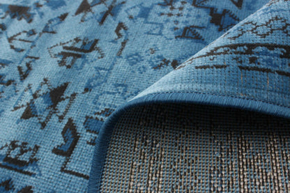 Tapis Awena Bleu 6'7 x 9'6|Carpette Awena bleue 6 pi 7 po x 9 pi 6 po|D86FKWA3