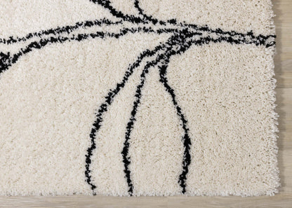 Miley Flower Moon Plush Area Rug - 5'3 x 7'7|Carpette moelleuse Miley avec fleurs et lune - 5 pi 3 po x 7 pi 7 po