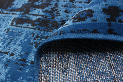 Tapis Chenta Bleu 6'7 x 9'6|Carpette Chenta bleue 6 pi 7 po x 9 pi 6 po|D86FO0EW