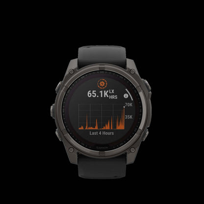 Garmin Fēnix 8 Solar Sapphire Smartwatch 51mm - Gps, Compas, Gyroscope Et Altimètre Barométrique | Montre Connectée Garmin Fēnix 8 Solar Sapphire 51mm - Gps, Boussole, Gyroscope Et Altimètre Barométrique