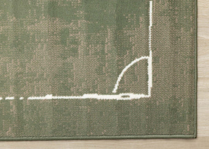 Forte Kids Soccer Playing Field Area Rug - 5'3 x 7'5|Tapis Forte à motif de terrain de soccer pour enfants - 5 pi 3 po x 7 pi 5 po