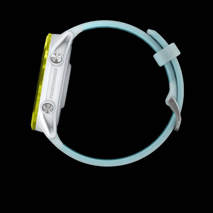 Garmin Forerunner 570 Montre Intelligente 47mm, Amoled, Aluminium Jaune Amp, Pierre Blanche/turquoise, Suivi de Course GPS, Batterie de 11 jours