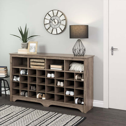 Shoe Cubby Console - Drifted Grey|Console à compartiments pour chaussures - gris délavé