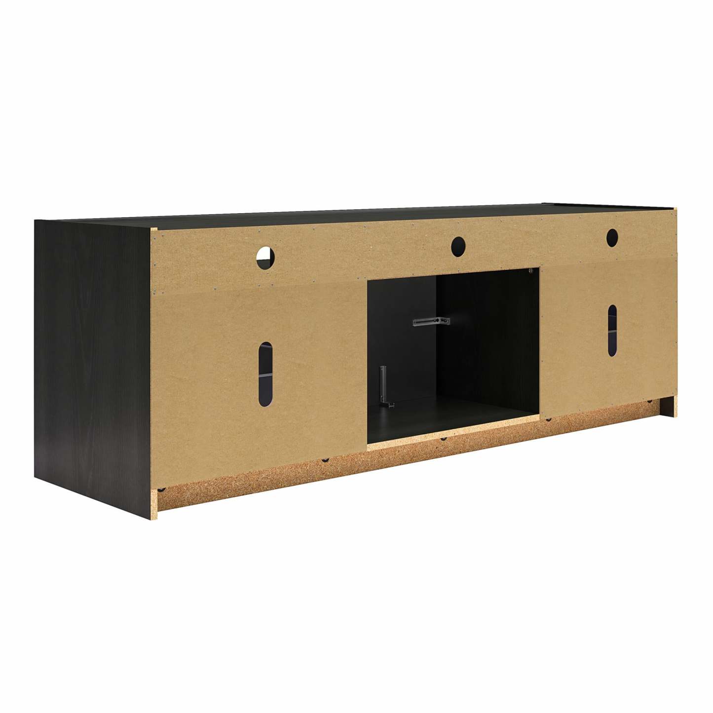 Ameriwood Home Luna Electric Fireplace TV Stand for TVs up to 75 po - Chêne noir|Meuble pour téléviseur Luna d'Ameriwood Home avec foyer électrique pour téléviseurs jusqu'à 75 po - chêne noir