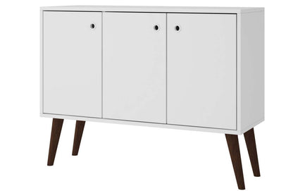 Buffet Bromma de Manhattan Comfort de 35,43 po avec 3 tablettes et 3 portes - blanc