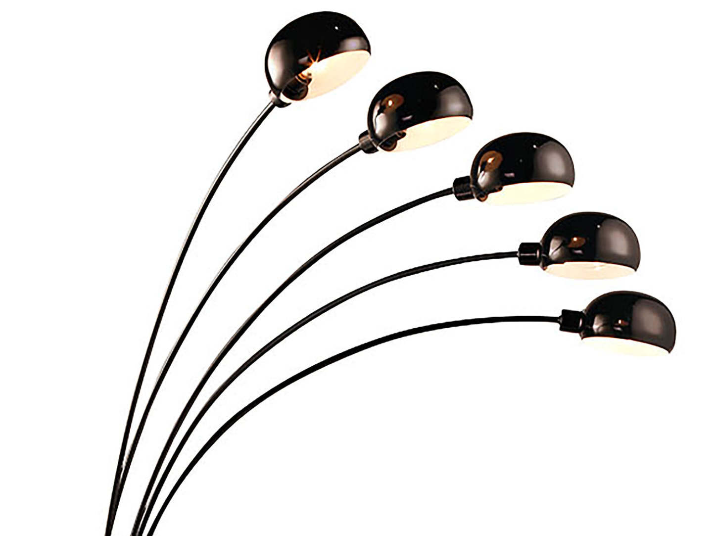 Lampadaire 88 Antiqued-Bronze 5-Light Peacock Arc|Lampe à pied arquée de style paon de 88 po bronze antique à 5 ampoules