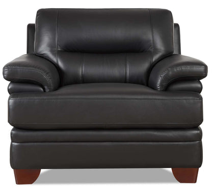 Fauteuil Luxor de Hydeline en cuir - noir