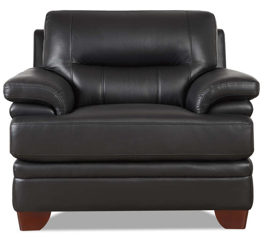 Fauteuil Luxor de Hydeline en cuir - noir