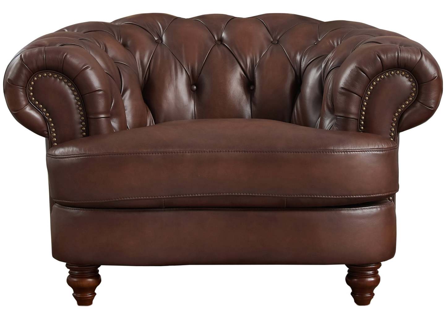 Fauteuil Brixton de Hydeline en cuir - brun