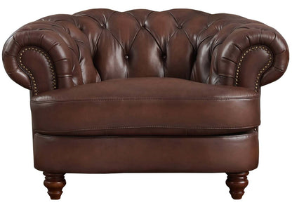 Fauteuil Brixton de Hydeline en cuir - brun