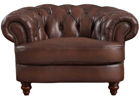 Fauteuil Brixton de Hydeline en cuir - brun