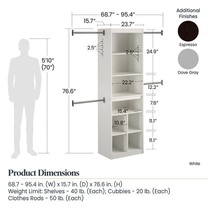 Systembuild Evolution Closet Storage System - White|Système de rangement de garde-robe Systembuild Evolution - blanc