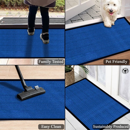 Tapis de porte A1HC neuf, durable et polyvalent, en caoutchouc polypropylène, pour usage intérieur et extérieur, toutes saisons.