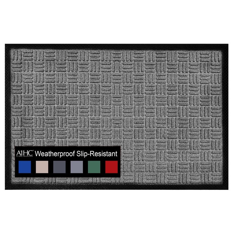 Tapis de porte A1HC neuf, durable et polyvalent, en caoutchouc polypropylène, pour usage intérieur et extérieur, toutes saisons.