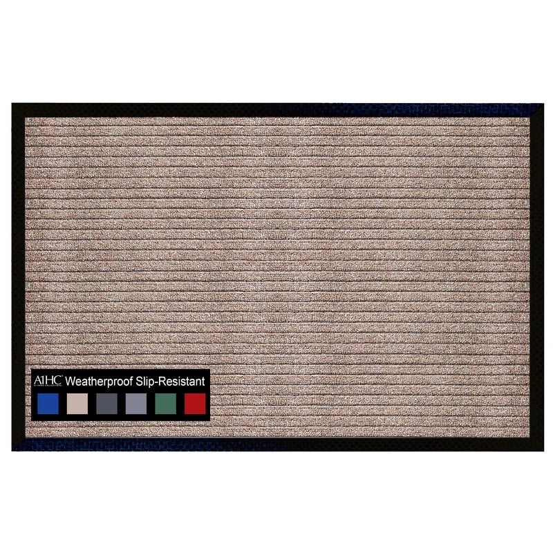 Tapis de porte A1HC neuf, durable et polyvalent, en caoutchouc polypropylène, pour usage intérieur et extérieur, toutes saisons.