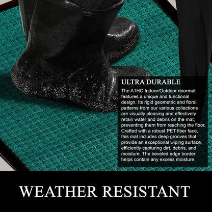 Tapis de porte A1HC neuf, durable et polyvalent, en caoutchouc polypropylène, pour usage intérieur et extérieur, toutes saisons.