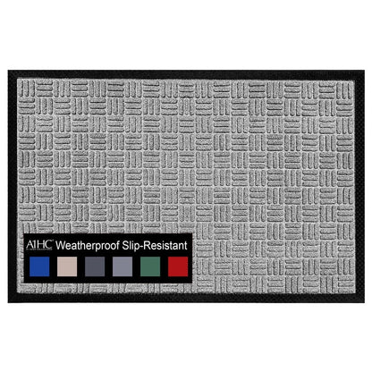 Tapis de porte A1HC neuf, durable et polyvalent, en caoutchouc polypropylène, pour usage intérieur et extérieur, toutes saisons.