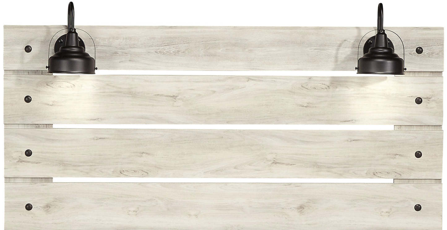 Lit à panneaux Abby avec tête de lit et cadre, LED, USB, blanc - Queen Size | Lit à panneau Abby avec tête de lit, cadre de lit, éclairage à DEL et port USB, blanc - format grand…