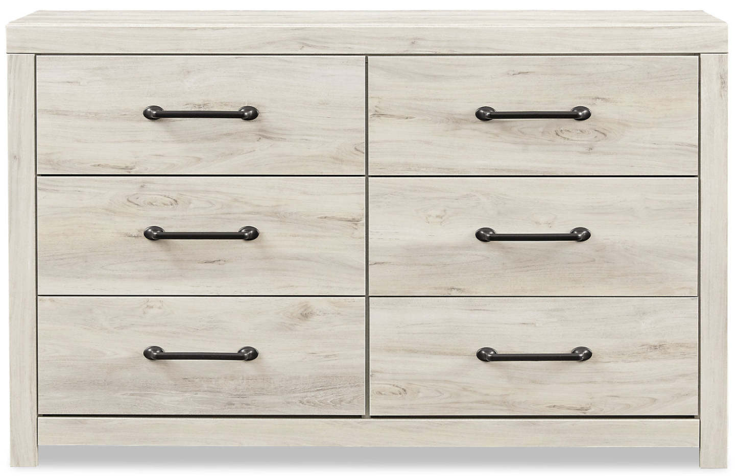 Commode à 6 tiroirs Abby pour chambre à coucher, 58,7 L x 36,42 H - Blanc | Commode Abby de 58,7 po (L) x 36,42 po (H) à 6 tiroirs pour la chambre à coucher - blanche