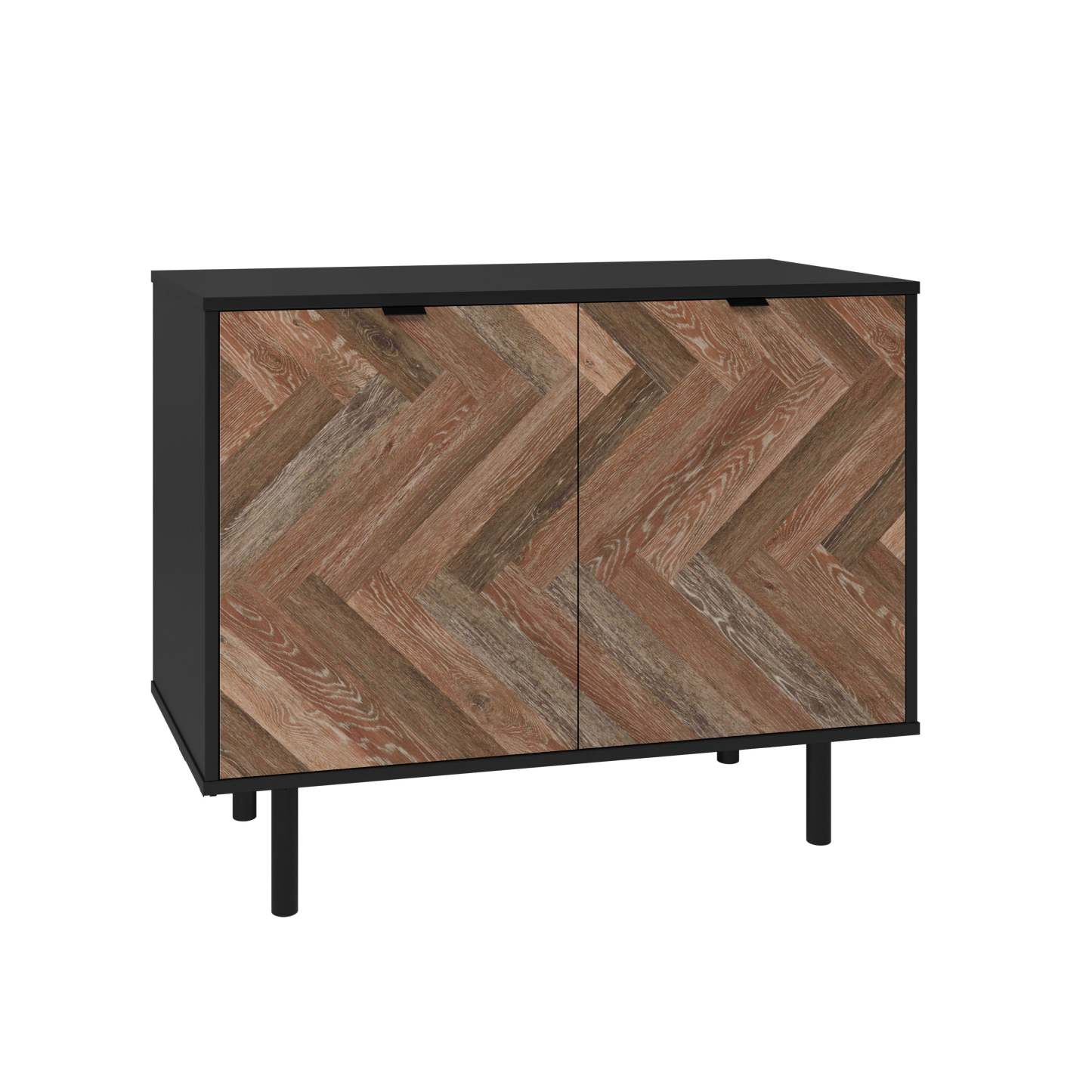 Liam Accent Cabinet - Black Brown|Armoire décorative Liam - noire et brune