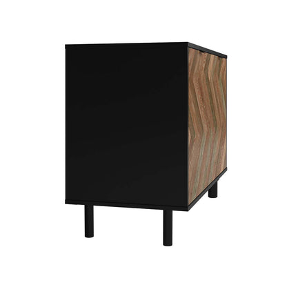 Liam Accent Cabinet - Black Brown|Armoire décorative Liam - noire et brune