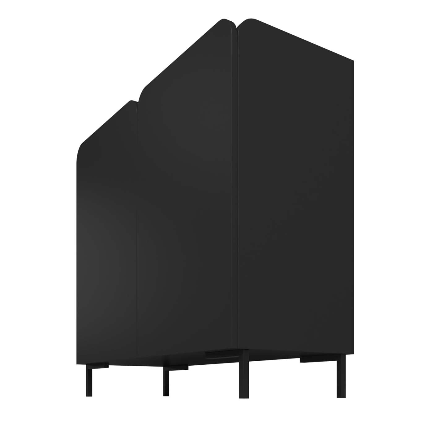 Manhattan Comfort Mid-Century Modern Bogardus 4-Shelf Accent Cabinet - Black|Armoire décorative Bogardus de Manhattan Comfort de style moderne du milieu du 20e siècle avec 4 tablettes - noire