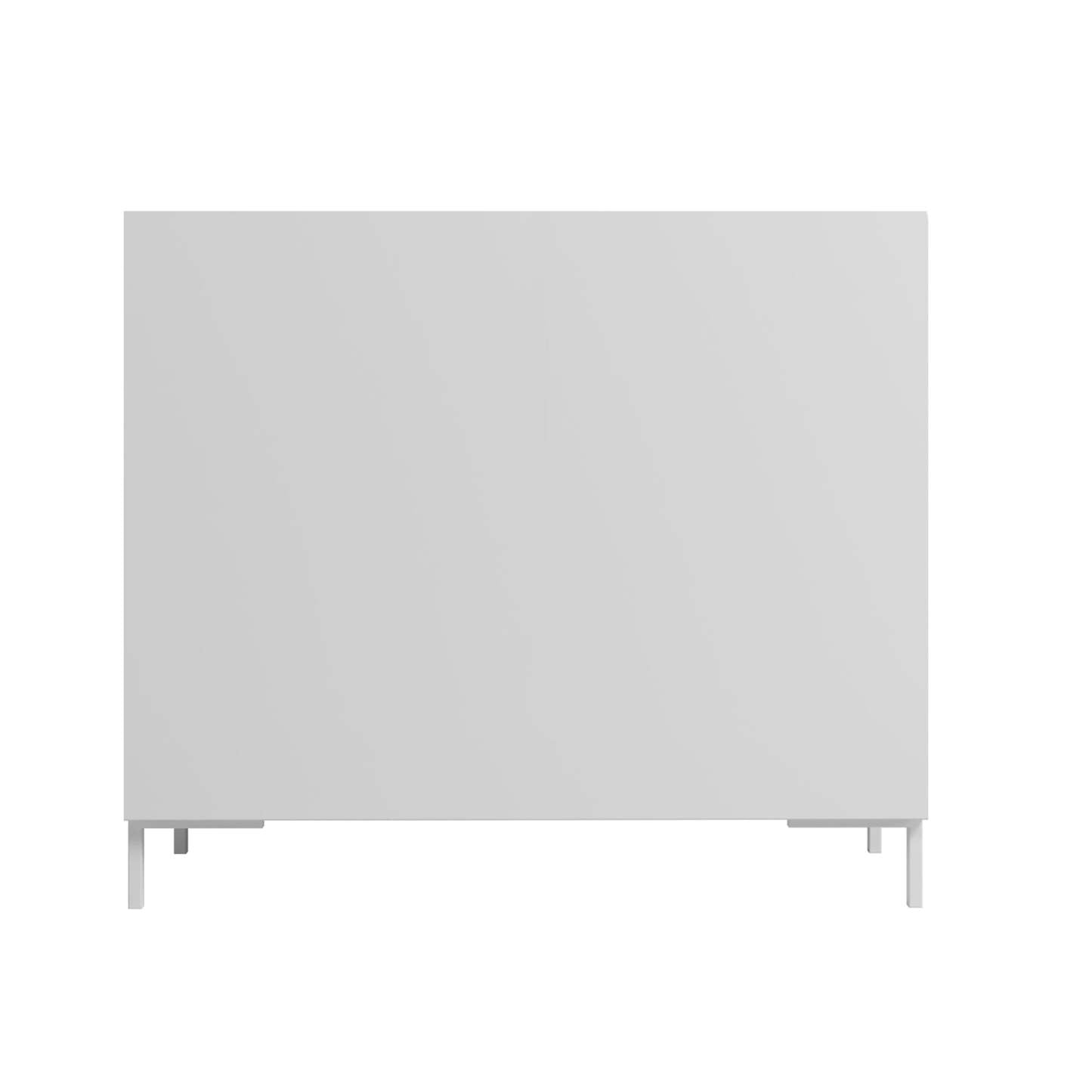 Manhattan Comfort Mid-Century Modern Bogardus 4-Shelf Accent Cabinet - Blanc|Armoire décorative Bogardus de Manhattan Comfort de style moderne du milieu du 20e siècle avec 4 tablettes - blanche