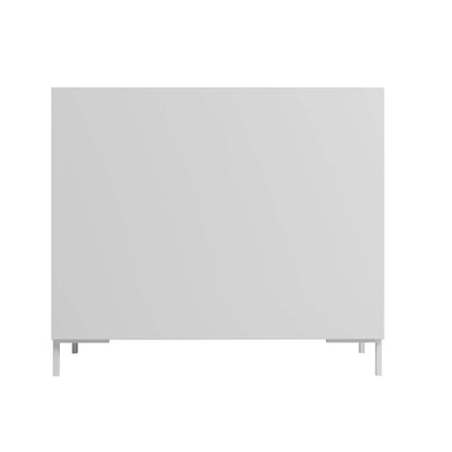 Manhattan Comfort Mid-Century Modern Bogardus 4-Shelf Accent Cabinet - Blanc|Armoire décorative Bogardus de Manhattan Comfort de style moderne du milieu du 20e siècle avec 4 tablettes - blanche