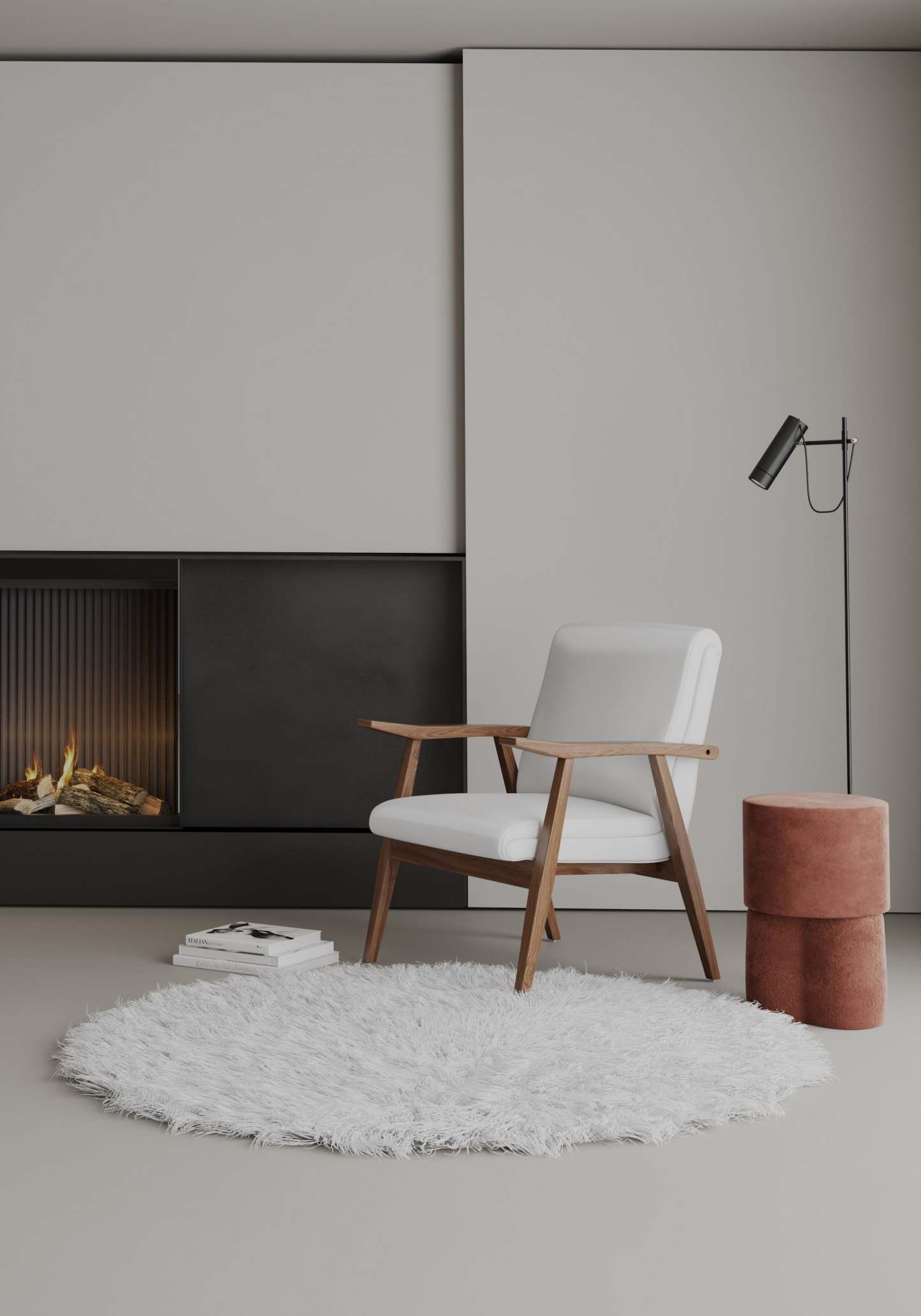 Manhattan Comfort Archiduke Faux Leather Accent Chair - White &amp; Amber|Chaise d'appoint Archiduke de Manhattan Comfort en similicuir - blanche et ambre