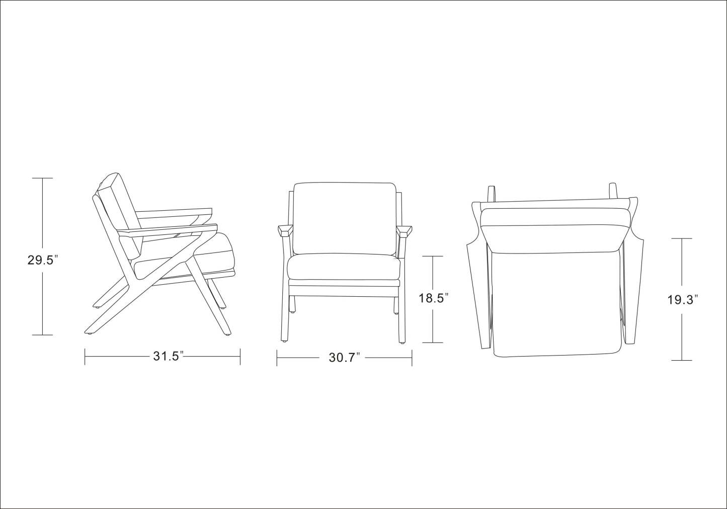 Manhattan Comfort Martelle Twill Weave Accent Chair - Orange &amp; Amber|Fauteuil d'appoint tissé sergé Martelle de Manhattan Comfort - orange et ambre