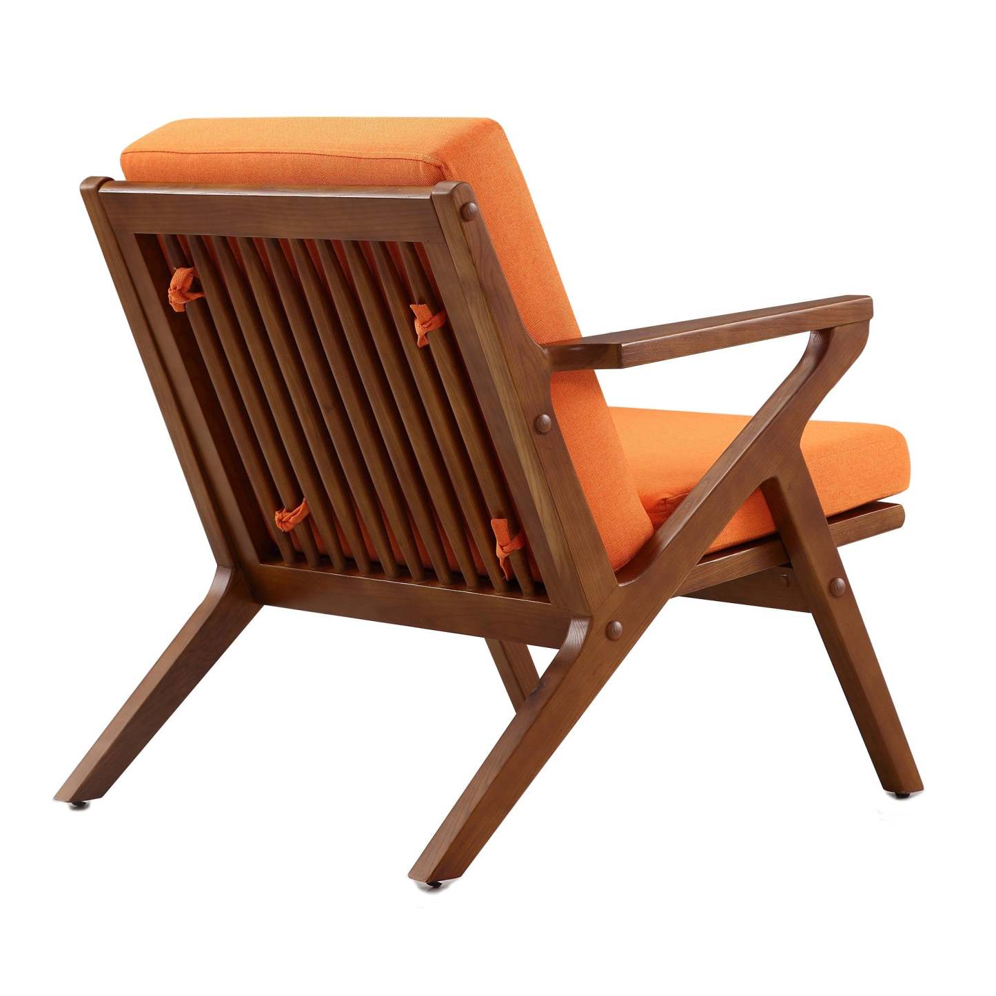 Manhattan Comfort Martelle Twill Weave Accent Chair - Orange &amp; Amber|Fauteuil d'appoint tissé sergé Martelle de Manhattan Comfort - orange et ambre
