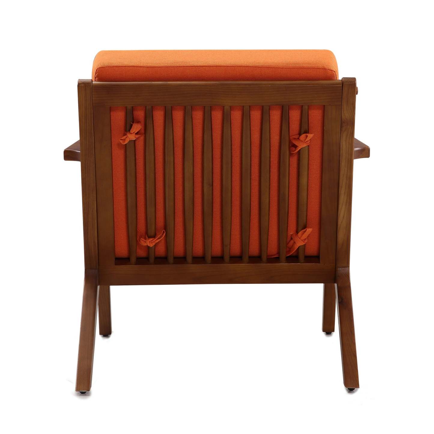 Manhattan Comfort Martelle Twill Weave Accent Chair - Orange &amp; Amber|Fauteuil d'appoint tissé sergé Martelle de Manhattan Comfort - orange et ambre