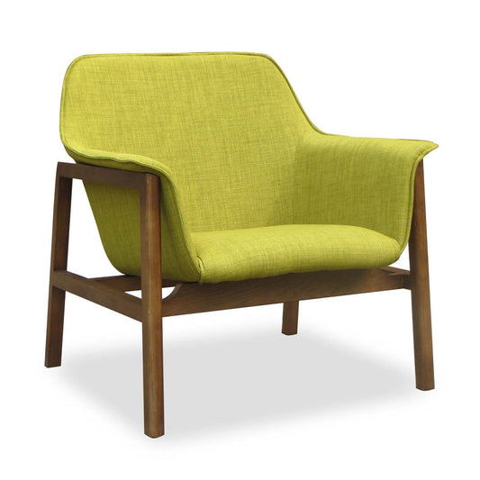 Fauteuil d’appoint Miller de Manhattan Comfort en lin tissé - vert et noyer