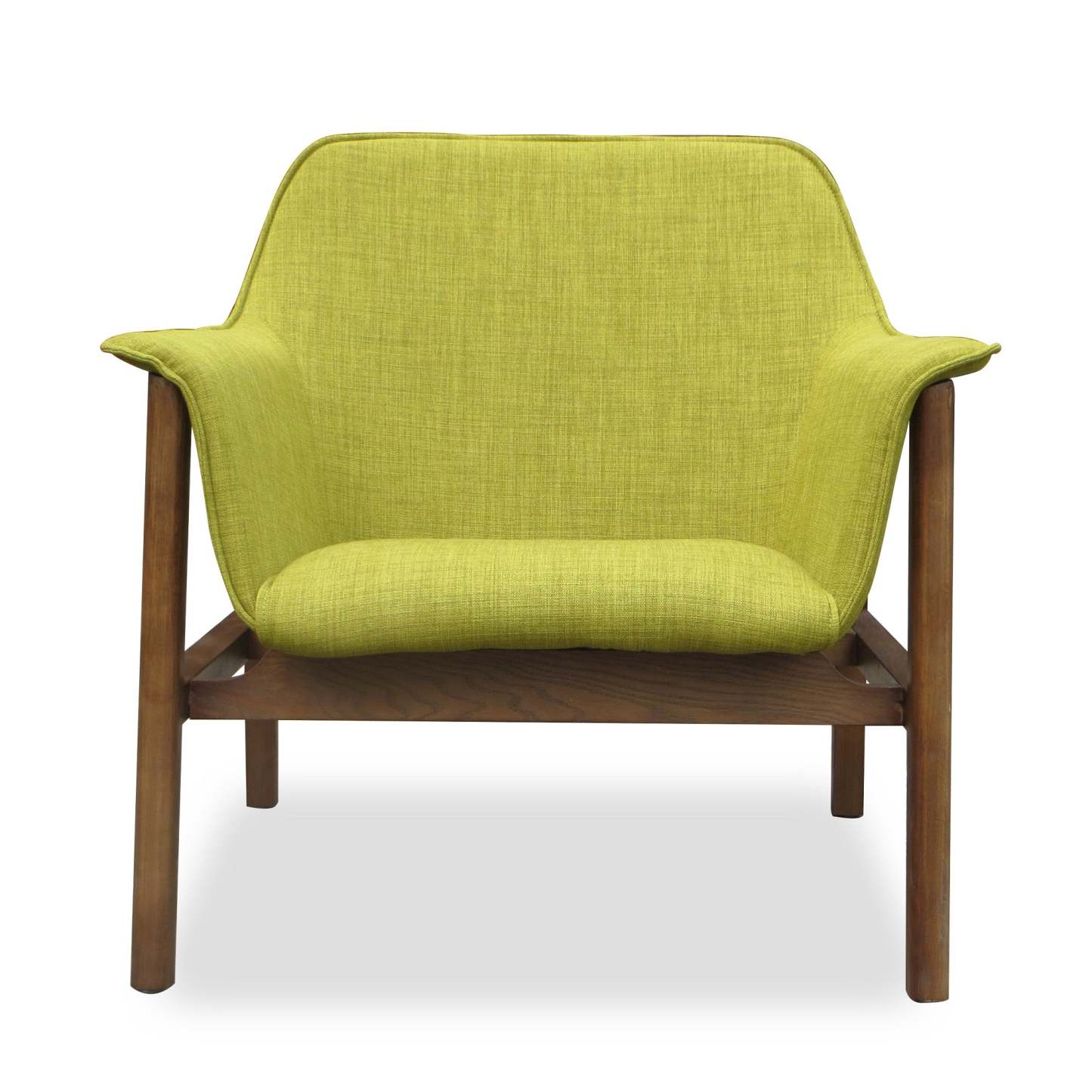 Fauteuil d’appoint Miller de Manhattan Comfort en lin tissé - vert et noyer