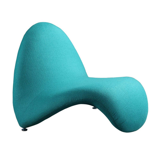 Fauteuil d’appoint Moma de Manhattan Comfort en mélange de laine - bleu sarcelle