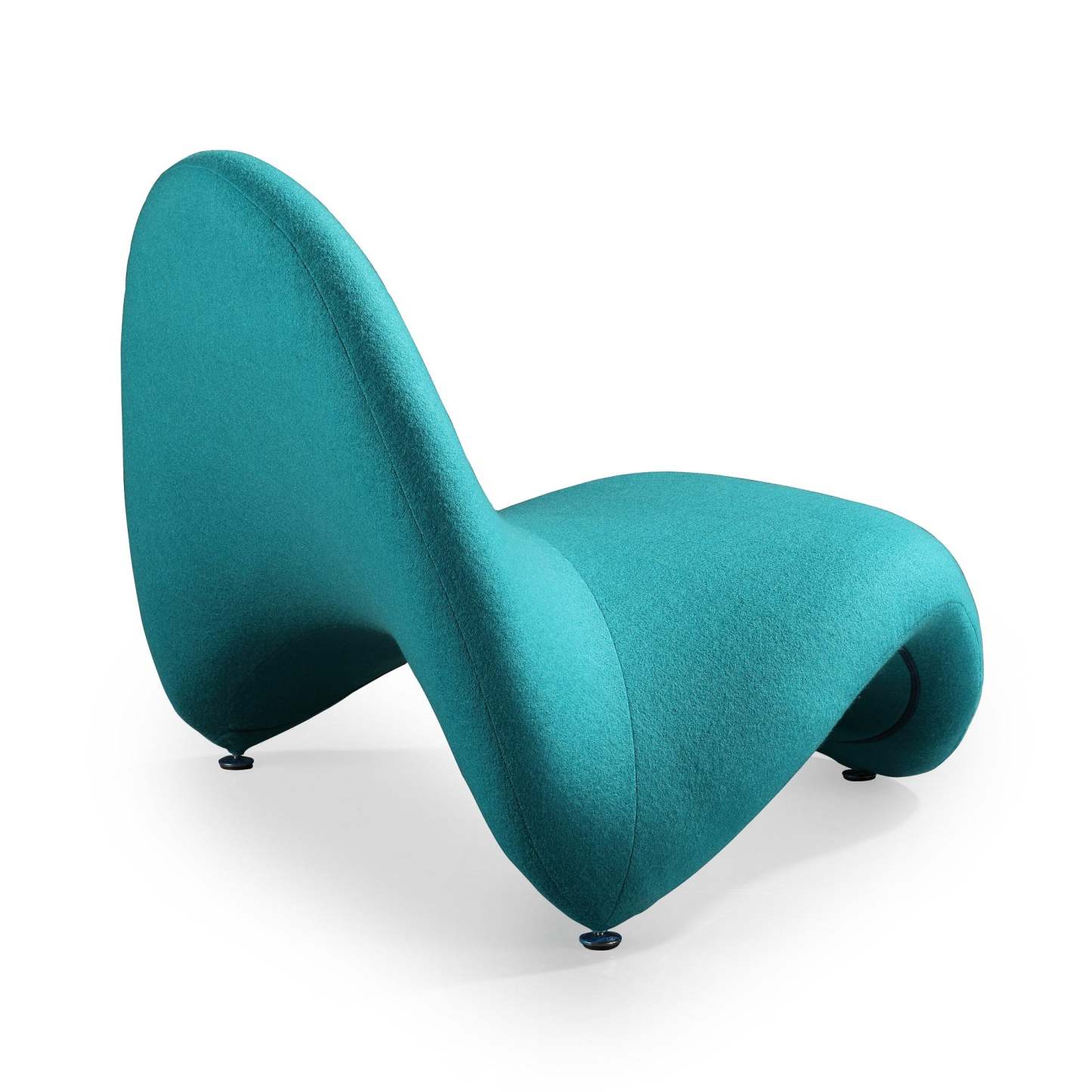Fauteuil d’appoint Moma de Manhattan Comfort en mélange de laine - bleu sarcelle