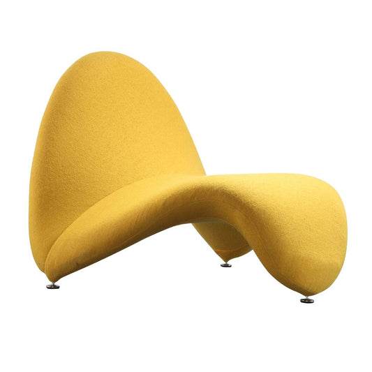 Fauteuil d’appoint Moma de Manhattan Comfort en mélange de laine - jaune