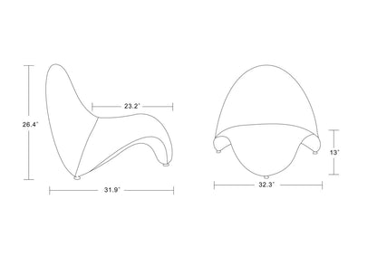Fauteuil d’appoint Moma de Manhattan Comfort en mélange de laine - jaune