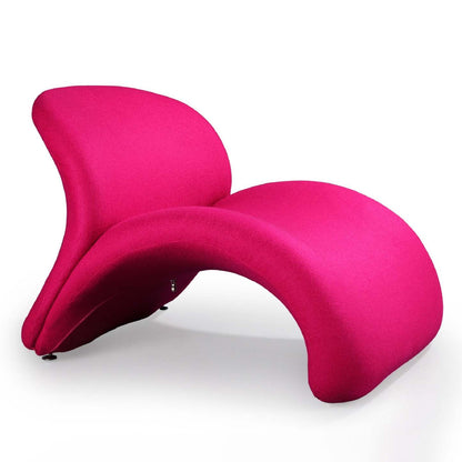 Fauteuil d’appoint Rosebud de Manhattan Comfort en mélange de laine - fuchsia