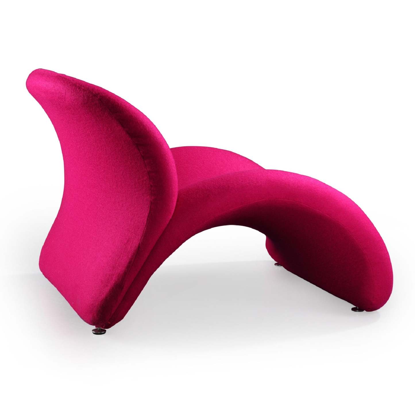 Fauteuil d’appoint Rosebud de Manhattan Comfort en mélange de laine - fuchsia